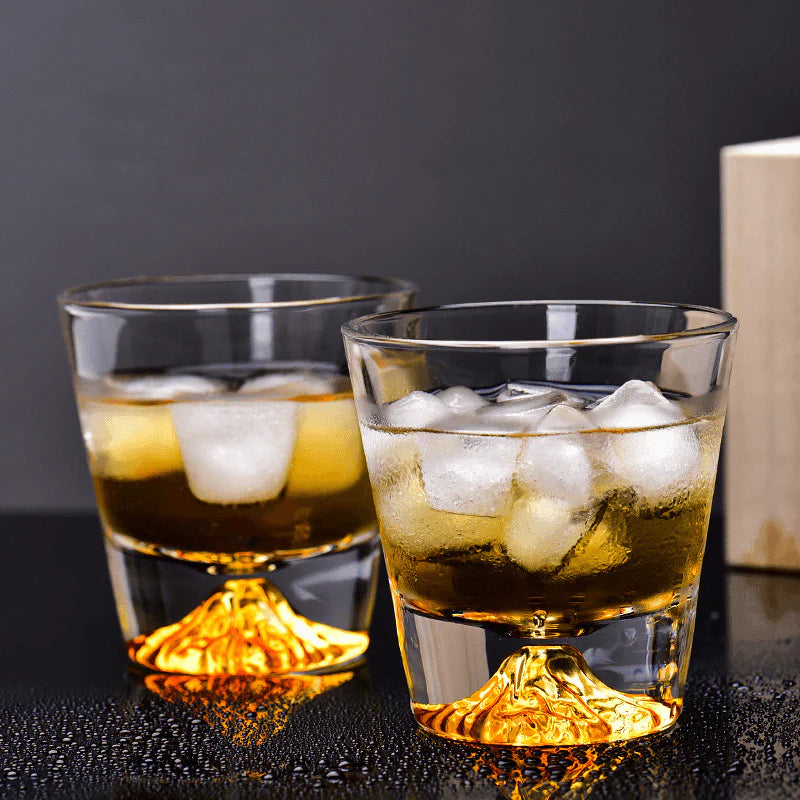 Fuji – Japanese Mount Fuji Whiskey Glass, Handcrafted Edo Kiriko Tumbler
