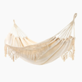 Kasumi – Japandi Style Cotton Hammock with Fringe, Boho Macrame Garden Swing