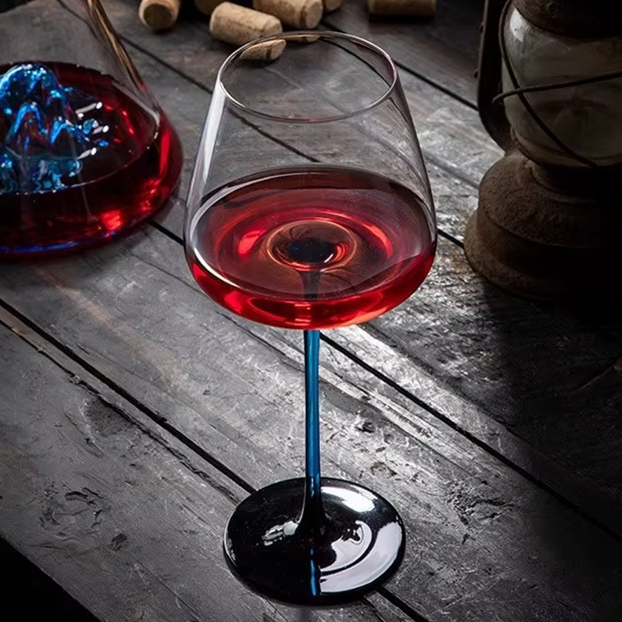 Aoki – Japanese Style Wine Glass, Blue Crystal Stemware