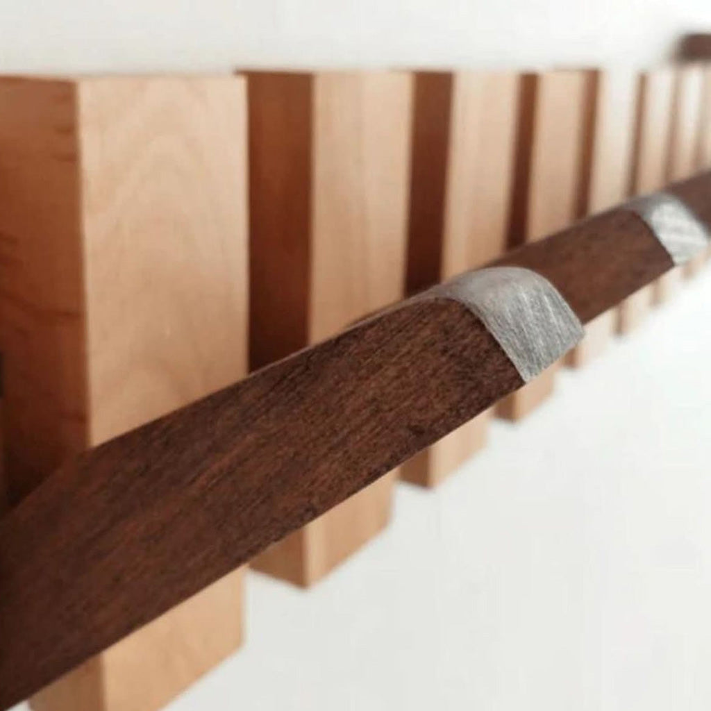 Kagi –  Japanese Wooden Wall Hooks, Japandi Style Minimalist Coat Rack Design