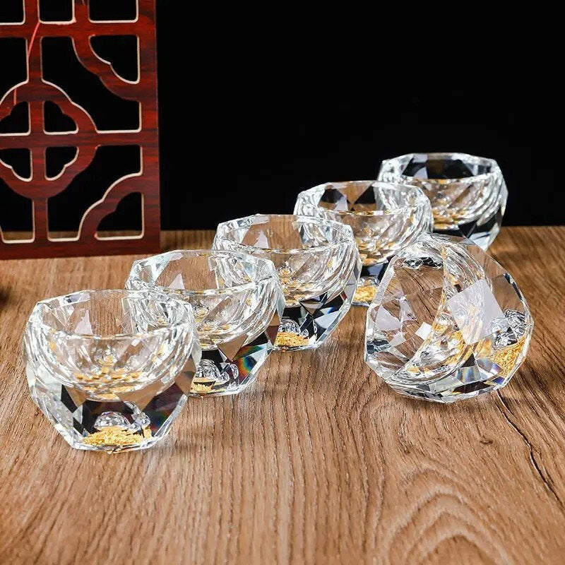 Hoseki – Diamond Cut Shot Glass, Japanese Style Sake Soju Cup