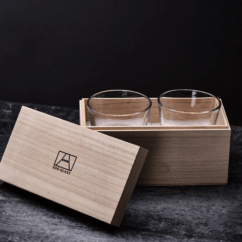 Fuji – Japanese Mount Fuji Whiskey Glass, Handcrafted Edo Kiriko Tumbler