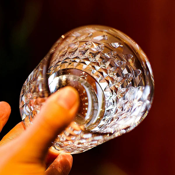 Komugi – Traditional Japanese Edo Kiriko Whiskey Glass, K9 Hand-Cut Crystal