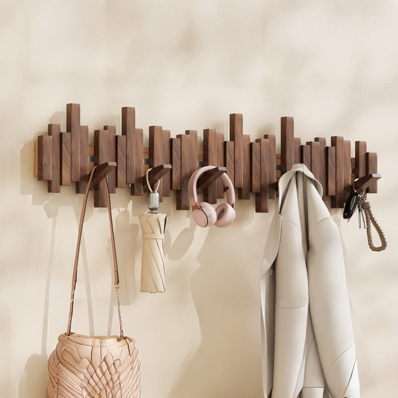 Narabi – Japanese Wooden Wall Hooks, Japandi Style Piano Key Design Coat Rack