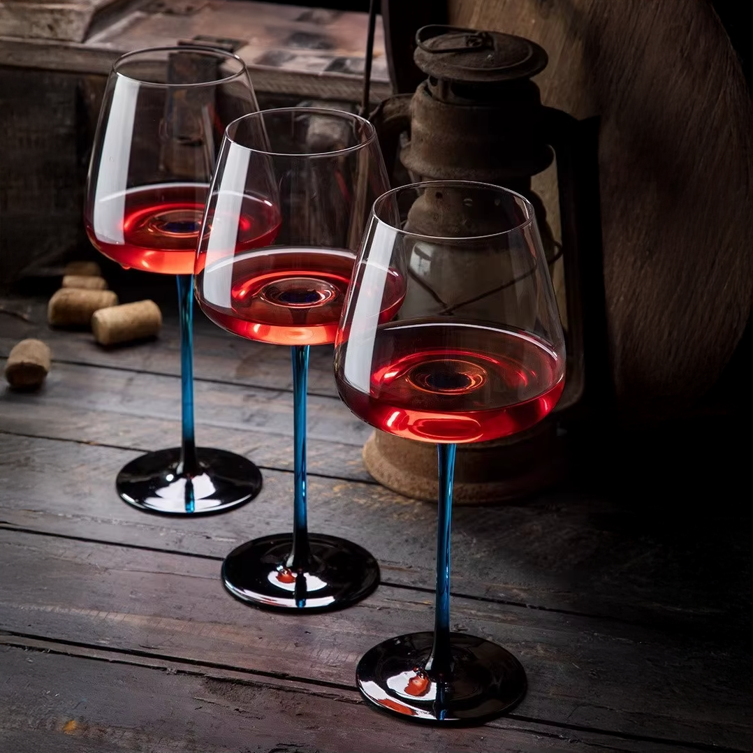 Aoki – Japanese Style Wine Glass, Blue Crystal Stemware