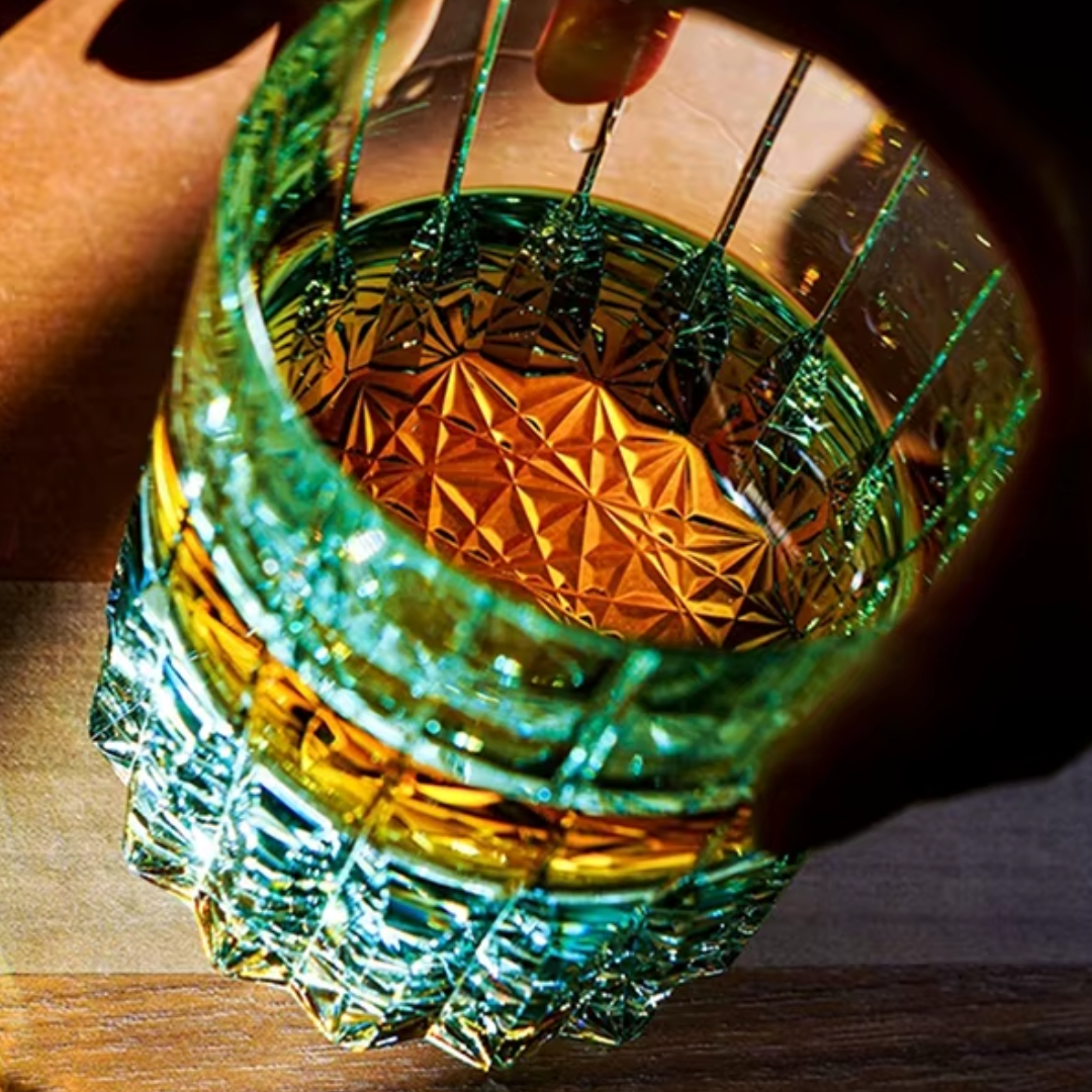 Hoshimaru – Japanese Edo Kiriko Whiskey Glass, Traditional Hand-Cut Starburst Crystal