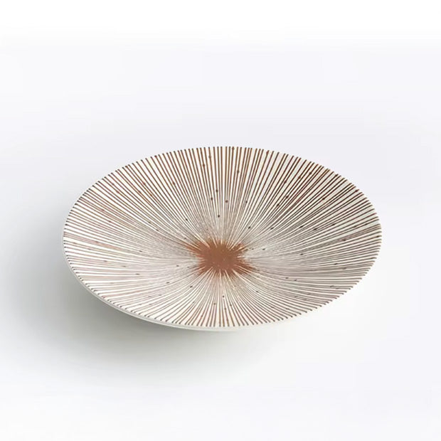 Senbon – Japanese Porcelain Plate, Traditional Mino Ware Craft Design