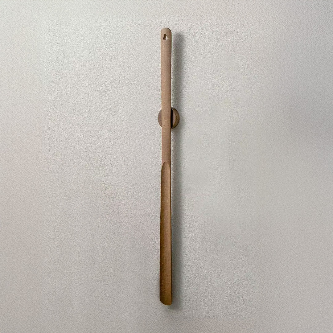 Nagomi – Japandi Style Wooden Shoe Horn, Long-Handle with Magnetic Wall Mount