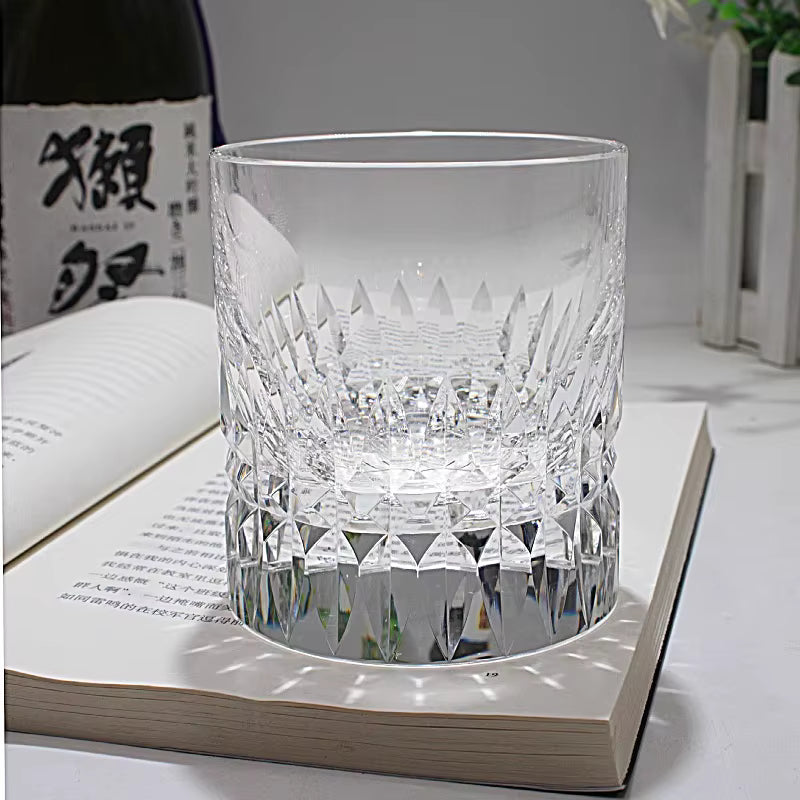 Komugi – Traditional Japanese Edo Kiriko Whiskey Glass, K9 Hand-Cut Crystal
