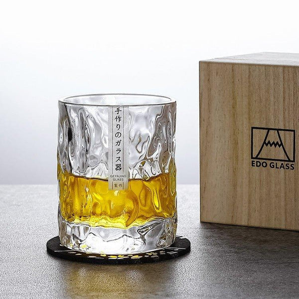 Fubuki – Traditional Japanese Style Edo Kiriko, Glacier Cut Crystal Whiskey Glass