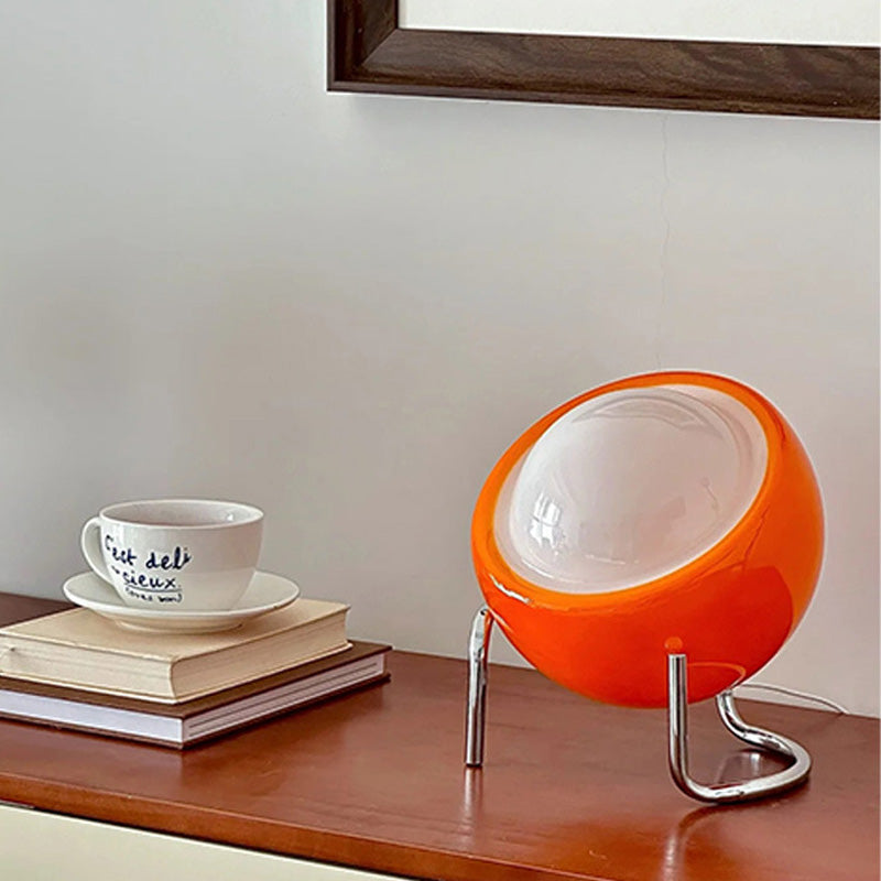 Taiyo – Japandi Style Glass Table Lamp, Bauhaus Orb Design