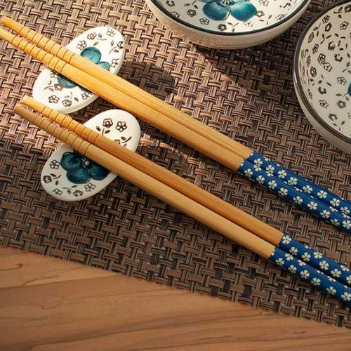 Haruka – Japanese Cherry Blossom Sushi Set, 12-Piece Hand-Painted Ceramic