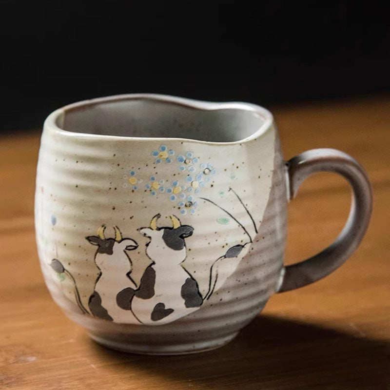 Haruki – Traditional Japanese Kutani Ware Mug, Hand-Painted Ceramic Cup
