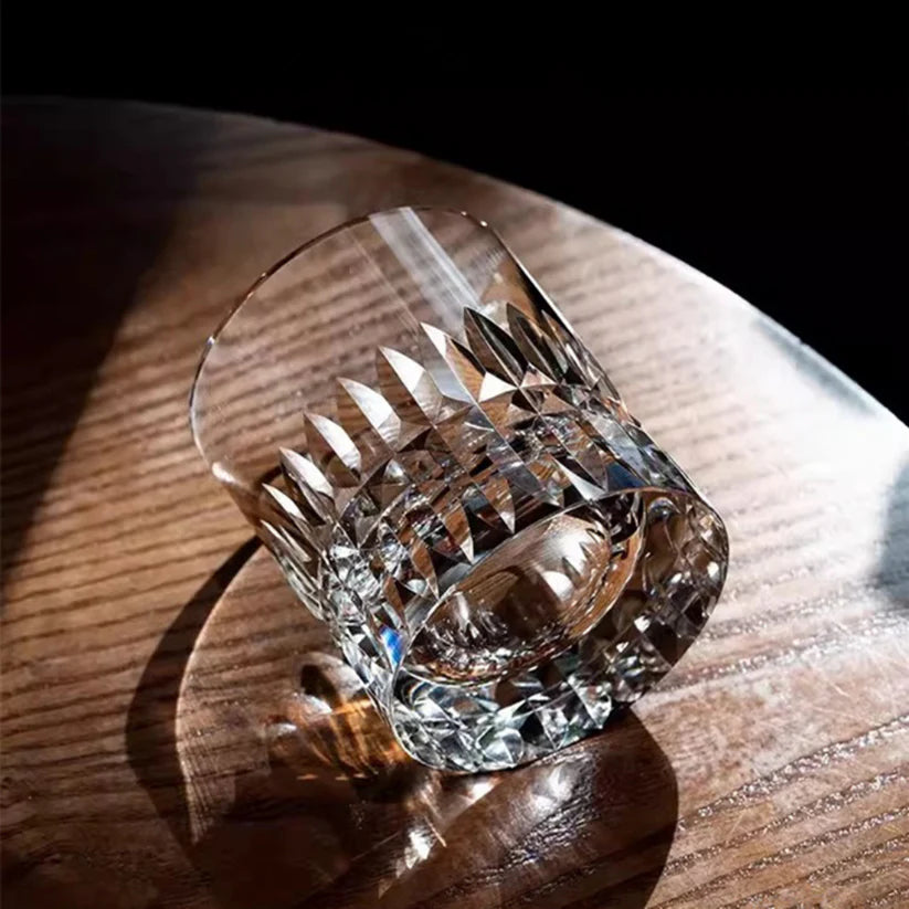 Komugi – Traditional Japanese Edo Kiriko Whiskey Glass, K9 Hand-Cut Crystal