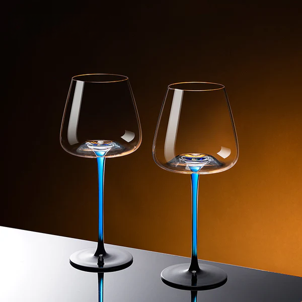 Aoki – Japanese Style Wine Glass, Blue Crystal Stemware