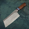 Kenzan – Japanese Damascus Cleaver Knife, Hand Forged VG10 Steel Chef Blade