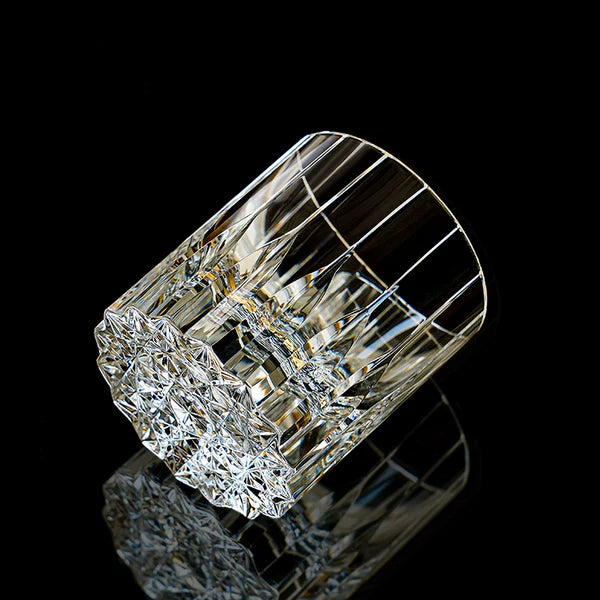 Hoshimaru – Japanese Edo Kiriko Whiskey Glass, Traditional Hand-Cut Starburst Crystal