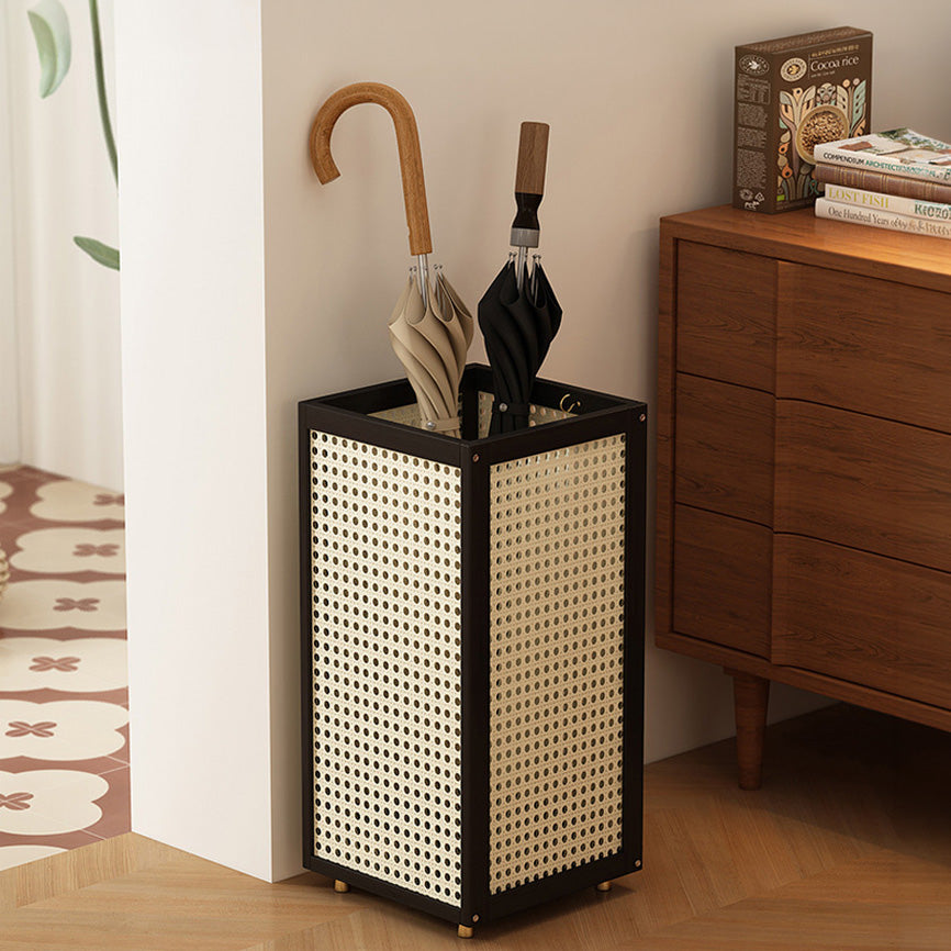 Raku – Japanese Style Umbrella Stand, Rattan Design with Drip Tray