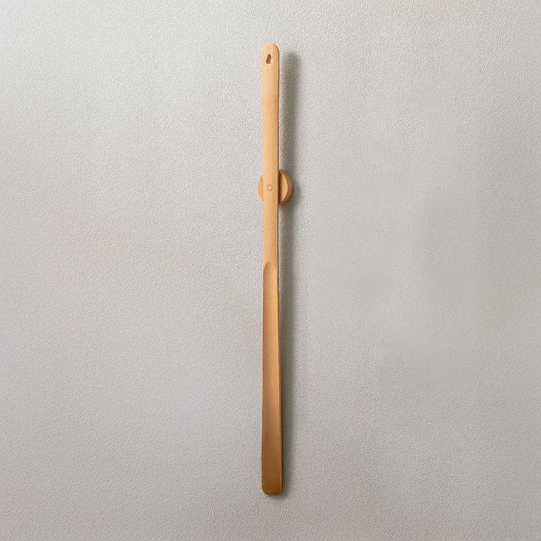 Nagomi – Japandi Style Wooden Shoe Horn, Long-Handle with Magnetic Wall Mount