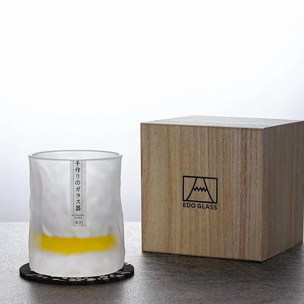 Fubuki – Traditional Japanese Style Edo Kiriko, Glacier Cut Crystal Whiskey Glass