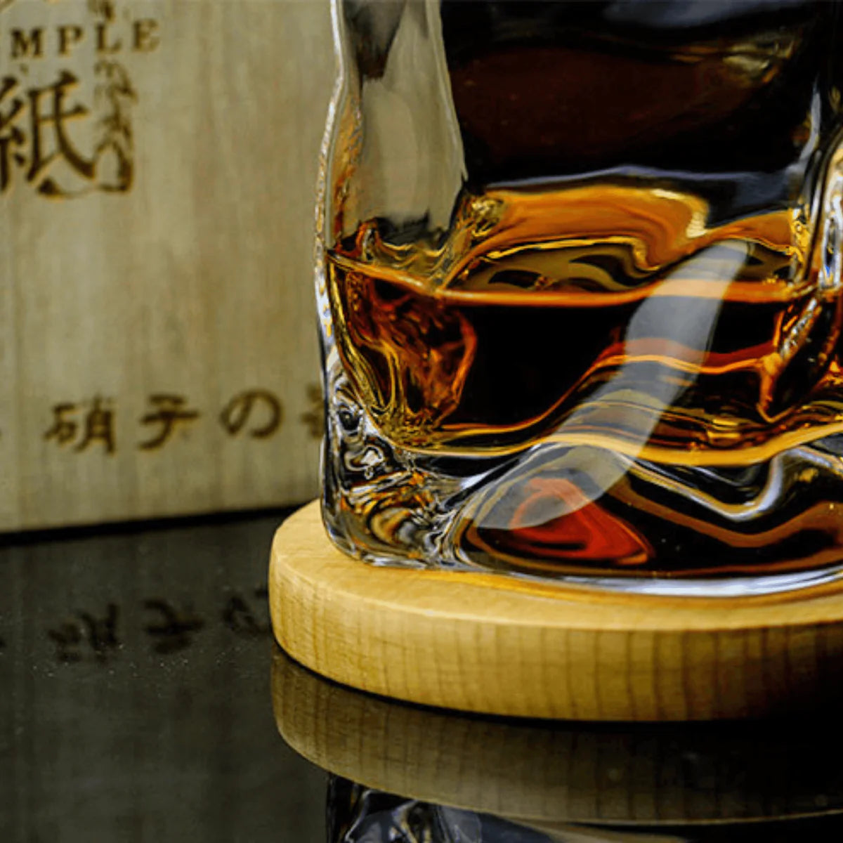 Kaze – Traditional Japanese Edo Kiriko Whisky Glass, Crumpled Crystal Design