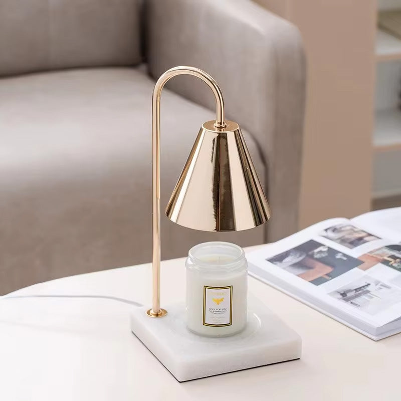 Kinzo – Japandi Style Candle Warmer, Dimmable Table Light with Marble Base