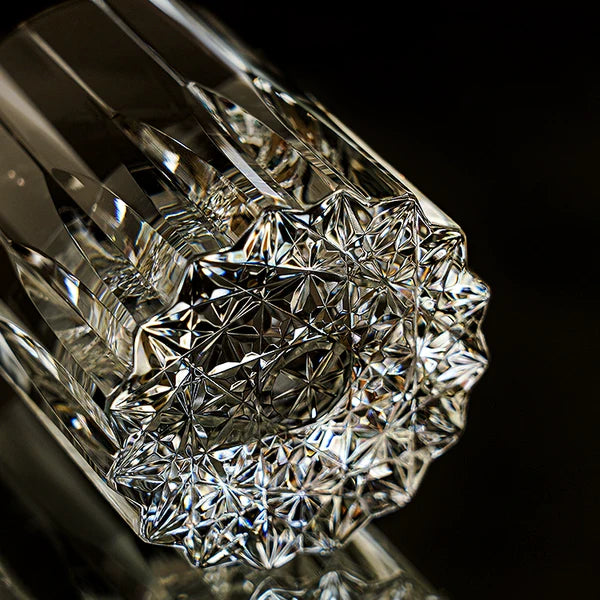 Hoshimaru – Japanese Edo Kiriko Whiskey Glass, Traditional Hand-Cut Starburst Crystal