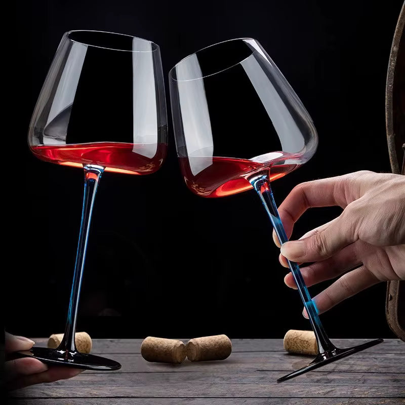 Aoki – Japanese Style Wine Glass, Blue Crystal Stemware