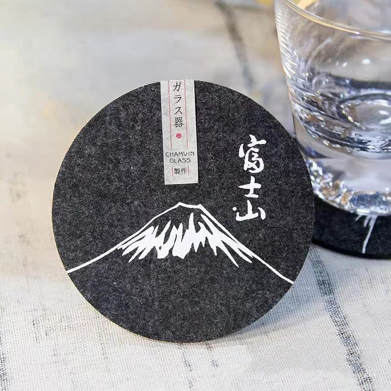 Yukimi – Japanese Table Coaster, Minimalist Mount Fuji Design