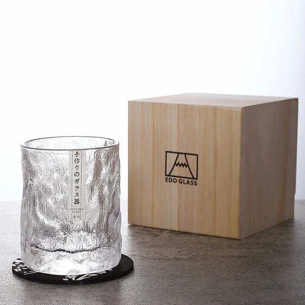 Fubuki – Traditional Japanese Style Edo Kiriko, Glacier Cut Crystal Whiskey Glass