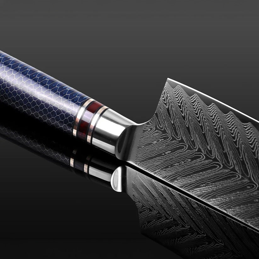 Hayate – Japanese Damascus Chef Knife, 67-Layer Feather Pattern Steel