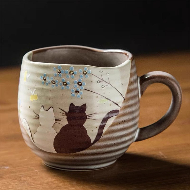 Haruki – Traditional Japanese Kutani Ware Mug, Hand-Painted Ceramic Cup