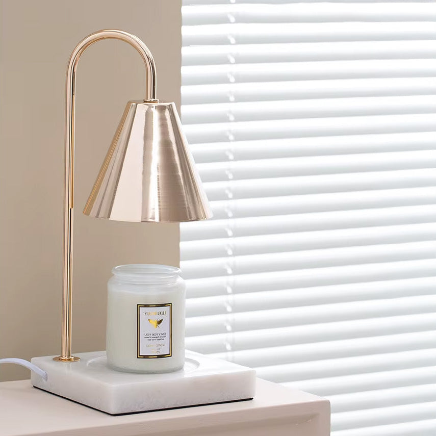 Kinzo – Japandi Style Candle Warmer, Dimmable Table Light with Marble Base