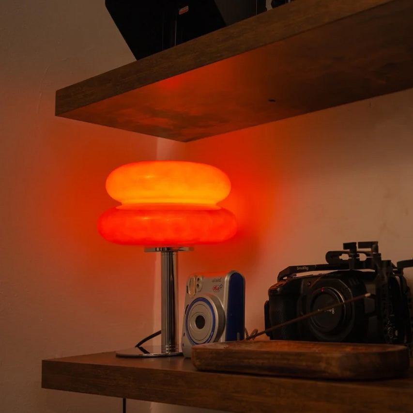 Mochi –  Japandi Style Table Lamp, Minimalist Cushion Glass Design