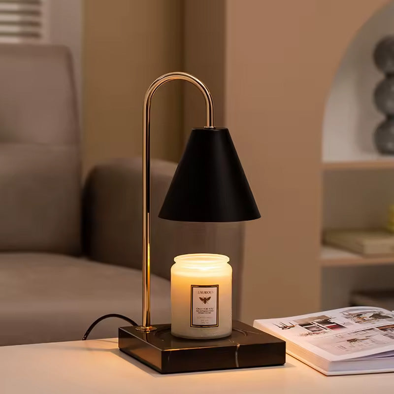 Kinzo – Japandi Style Candle Warmer, Dimmable Table Light with Marble Base