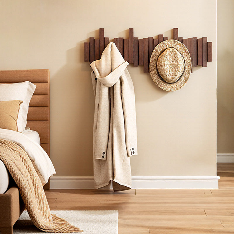 Narabi – Japanese Wooden Wall Hooks, Japandi Style Piano Key Design Coat Rack