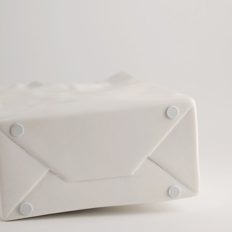 Washi – Ceramic Flower Vase, Handcrafted Japandi Paper Bag Design