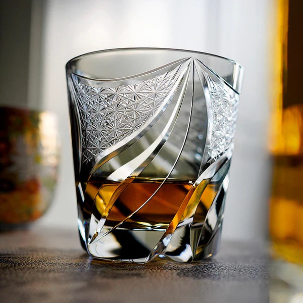 Mizuki – Edo Kiriko Whiskey Glass, Traditional Japanese Crystal Design