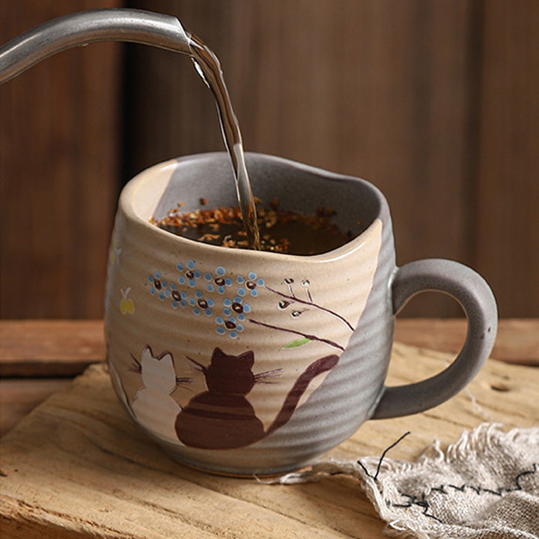 Haruki – Traditional Japanese Kutani Ware Mug, Hand-Painted Ceramic Cup