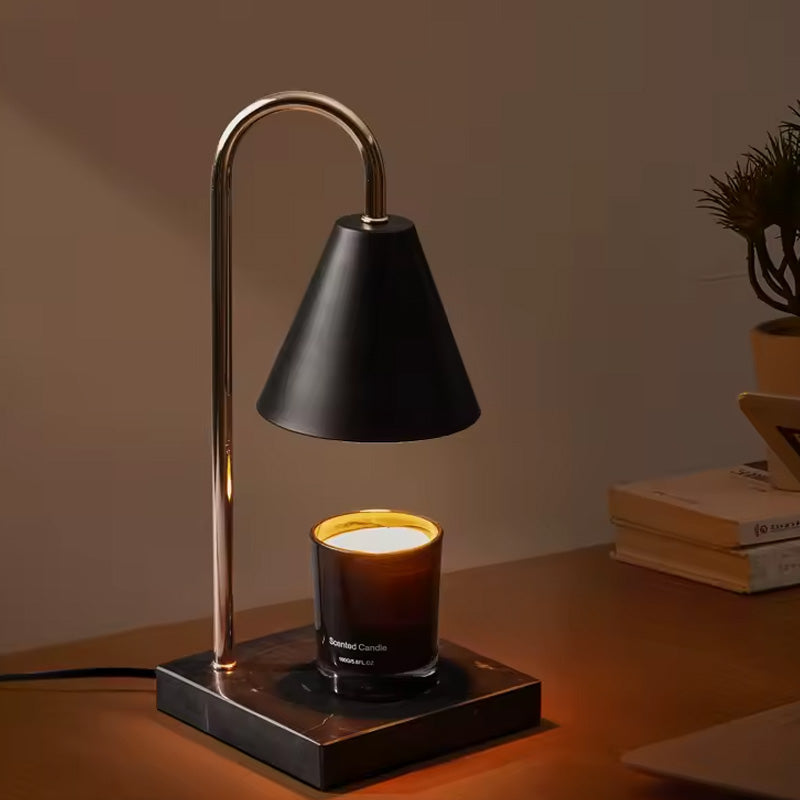 Kinzo – Japandi Style Candle Warmer, Dimmable Table Light with Marble Base