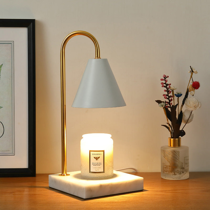 Kinzo – Japandi Style Candle Warmer, Dimmable Table Light with Marble Base