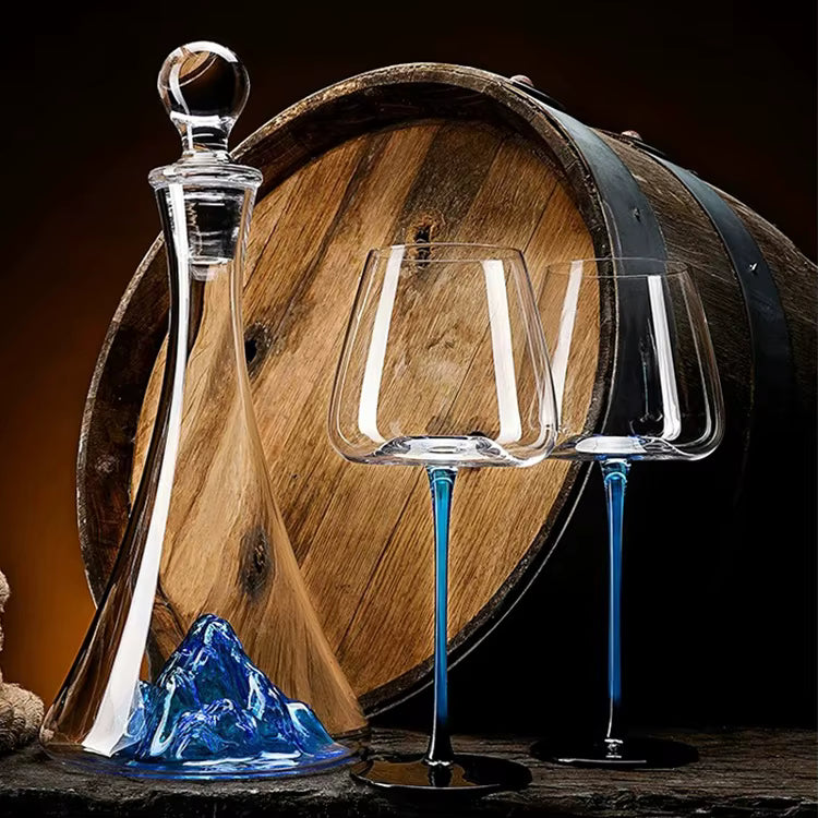 Aoki – Japanese Style Wine Glass, Blue Crystal Stemware