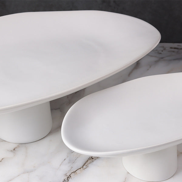 Kuroba – Japanese Decorative Pedestal Tray, Resin Fruit Bowl Decor