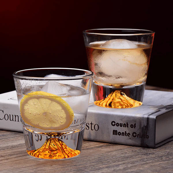Fuji – Japanese Mount Fuji Whiskey Glass, Handcrafted Edo Kiriko Tumbler