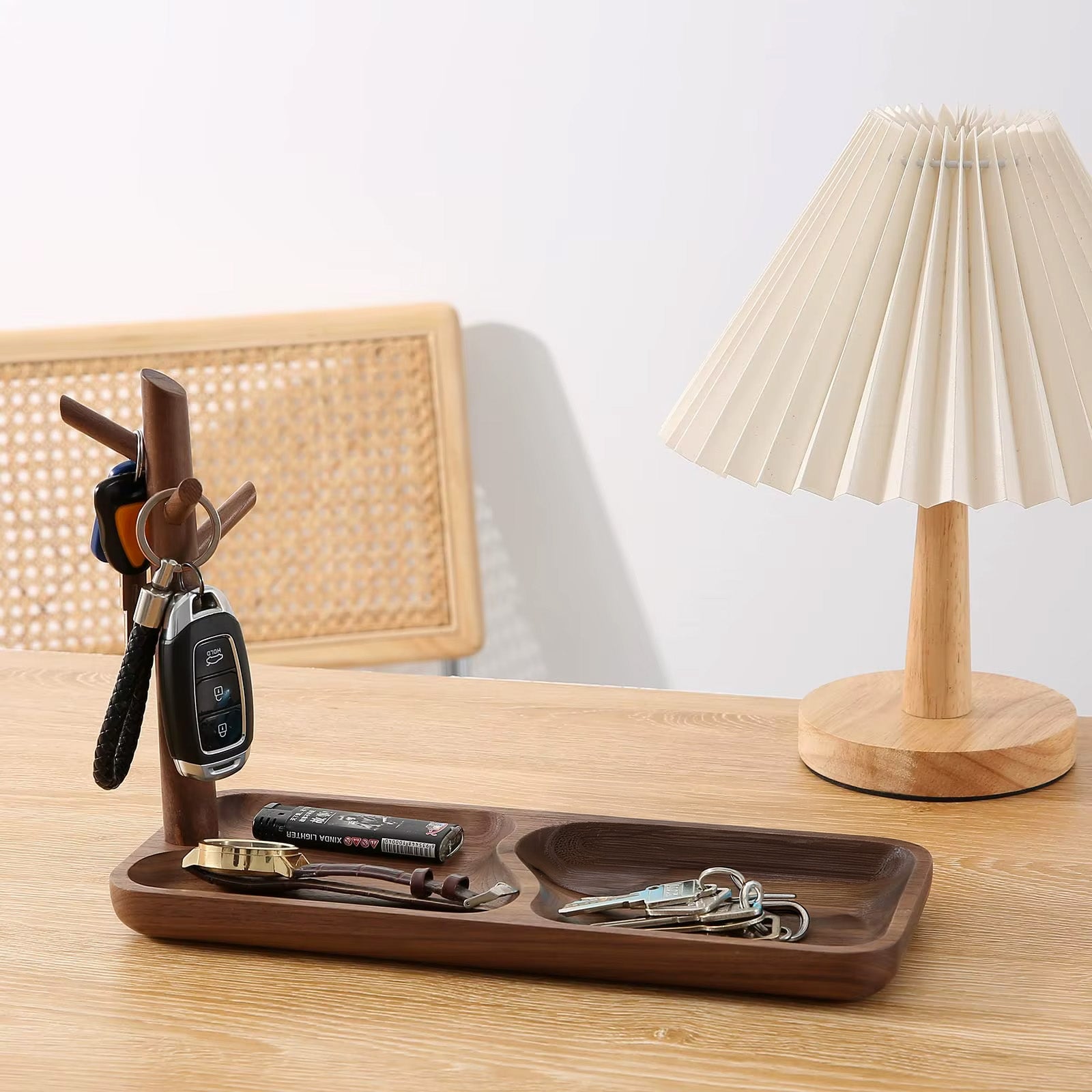 Koeda – Japandi Wooden Key Tray, Tree Branch Jewelry Holder