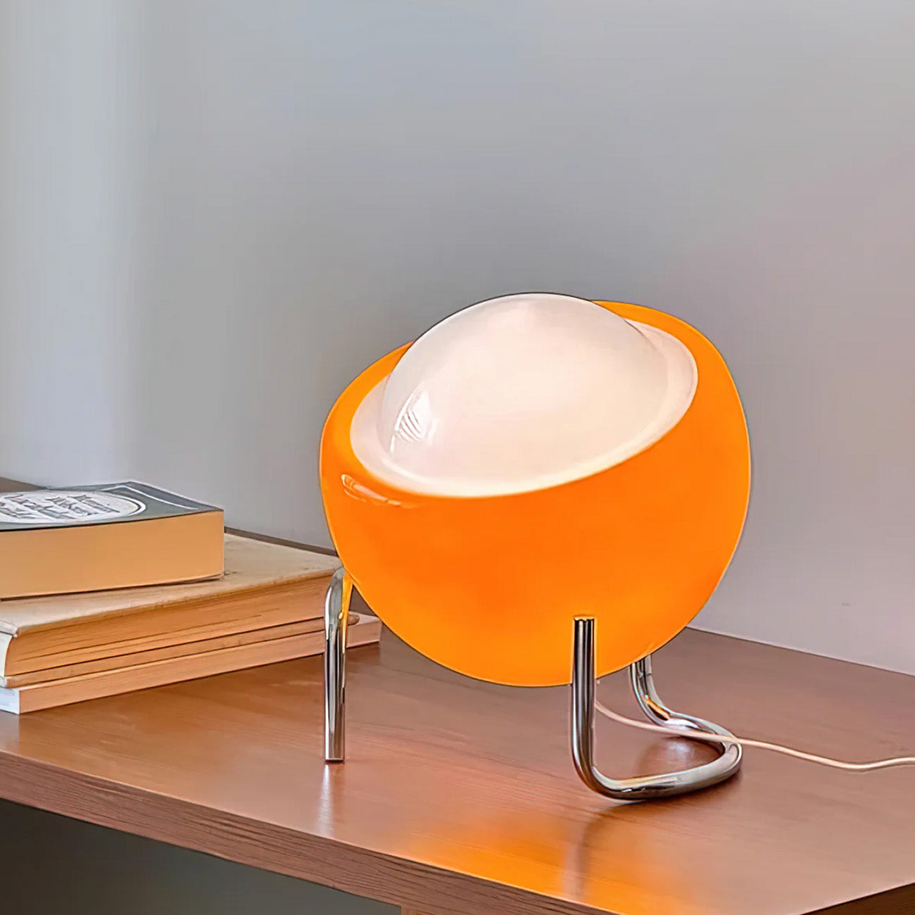Taiyo – Japandi Style Glass Table Lamp, Bauhaus Orb Design