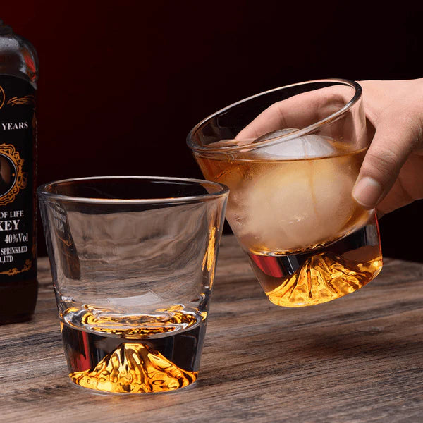 Fuji – Japanese Mount Fuji Whiskey Glass, Handcrafted Edo Kiriko Tumbler