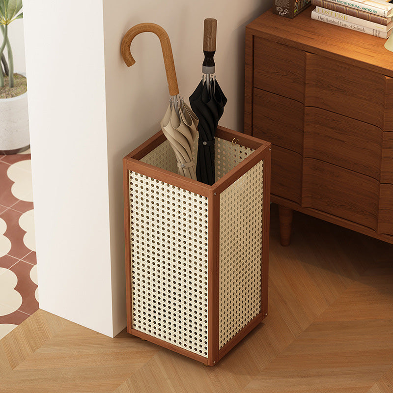 Raku – Japanese Style Umbrella Stand, Rattan Design with Drip Tray