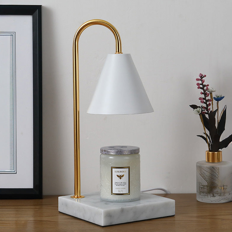 Kinzo – Japandi Style Candle Warmer, Dimmable Table Light with Marble Base