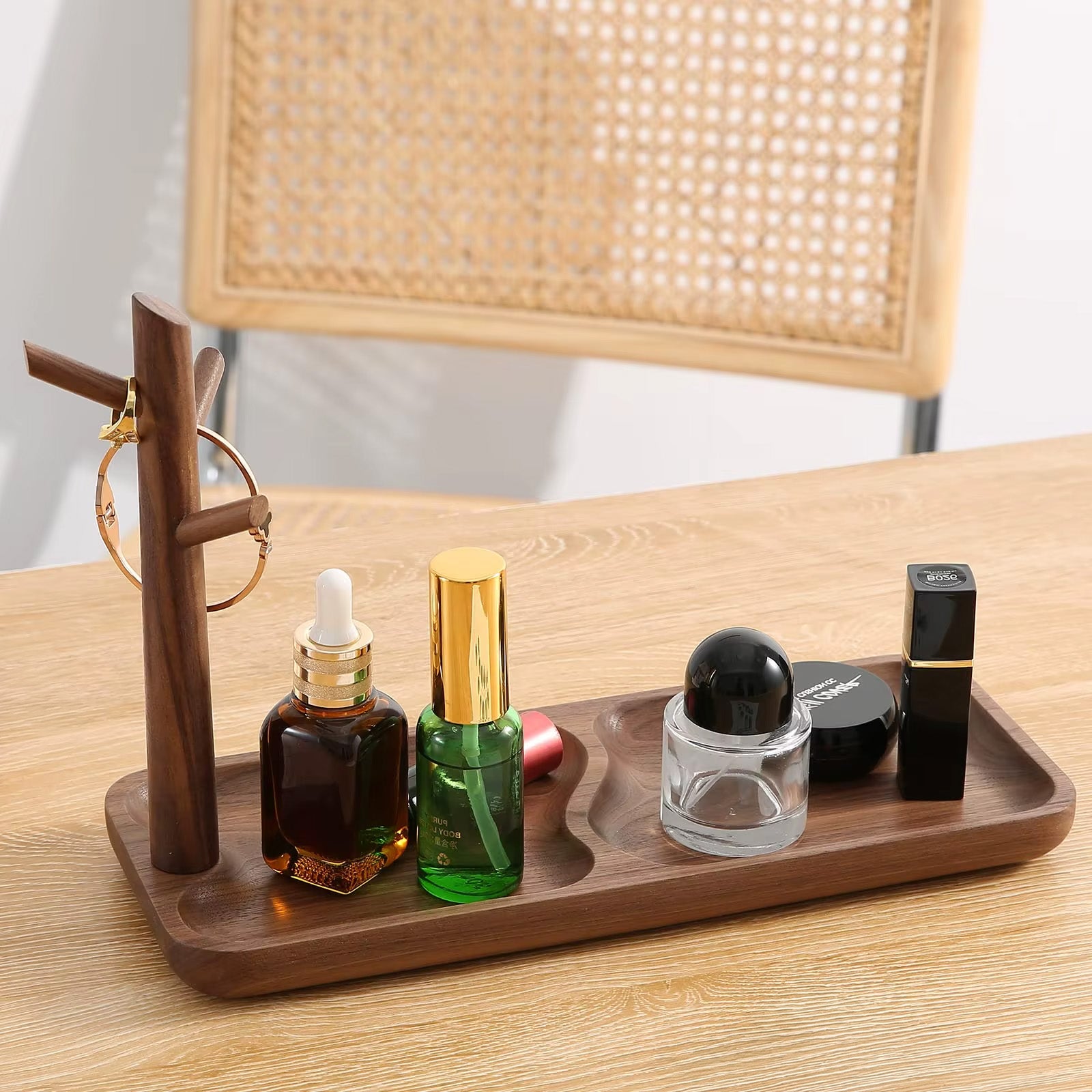 Koeda – Japandi Wooden Key Tray, Tree Branch Jewelry Holder